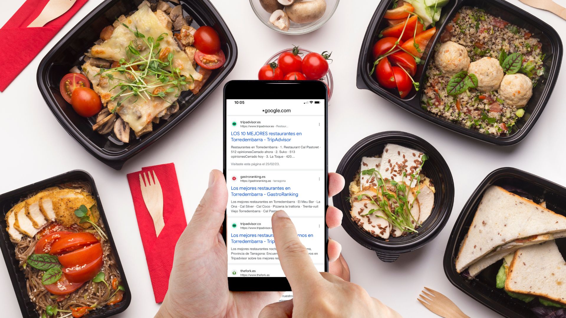 Con que palabras clave se buscan los restaurantes en Google?